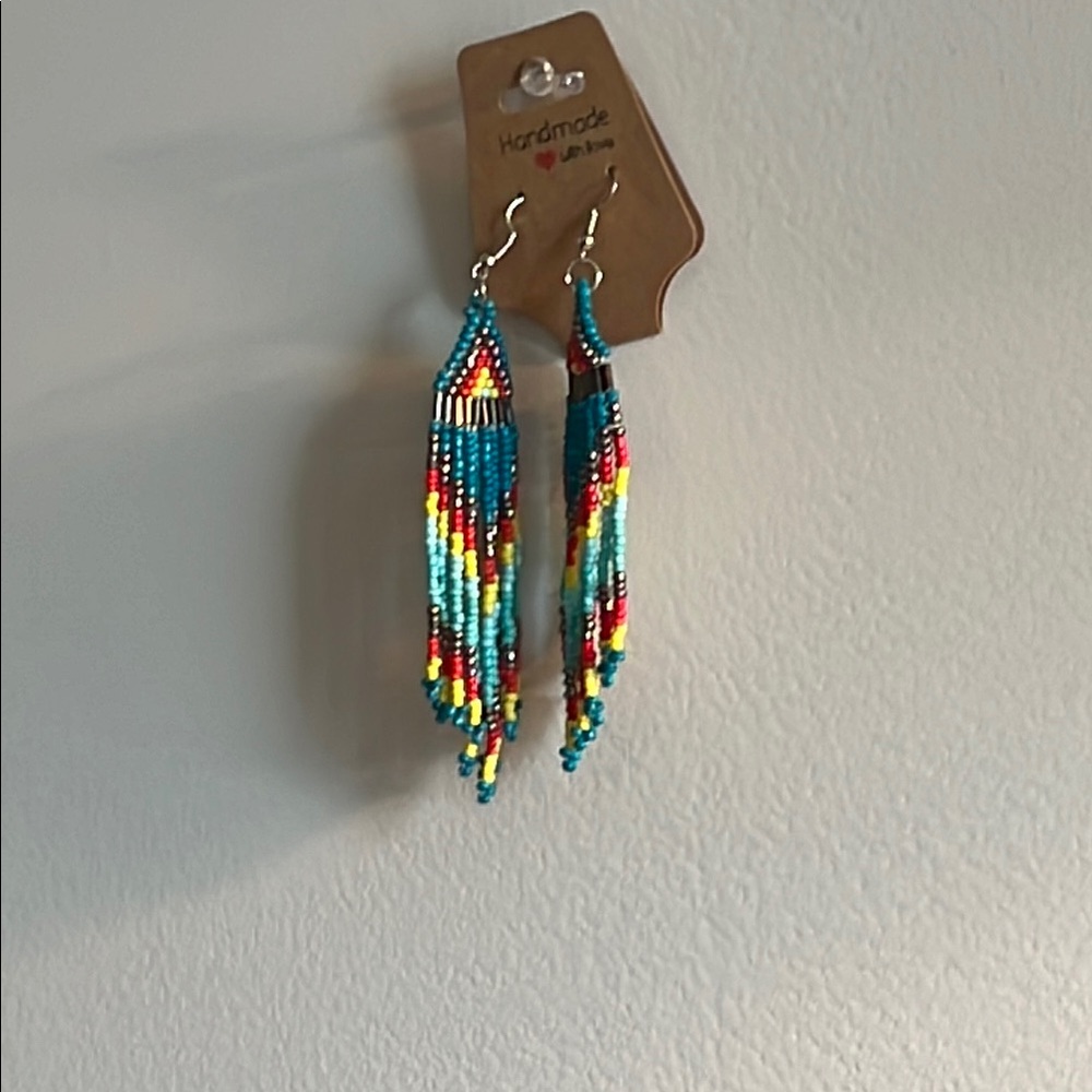 Beaded Earrings - Vibrant Multicolor